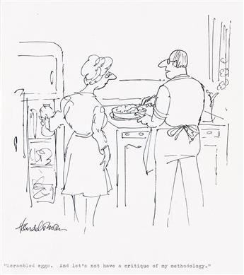 (NEW YORKER) J. B. HANDELSMAN (1922 - 2007) "Scrambled eggs. And let's not have a critique of my methodology."                                   